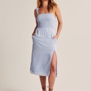 Abercrombie Smocked Floral Midi Dress